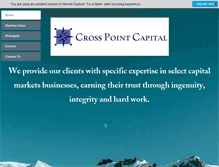 Tablet Screenshot of crosspointcap.com